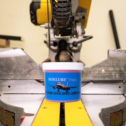 High-Performance Synthetic Lubricant Paste for MQL Applications, Industrial Pink Multi-Use Lubricant jar in workshop
