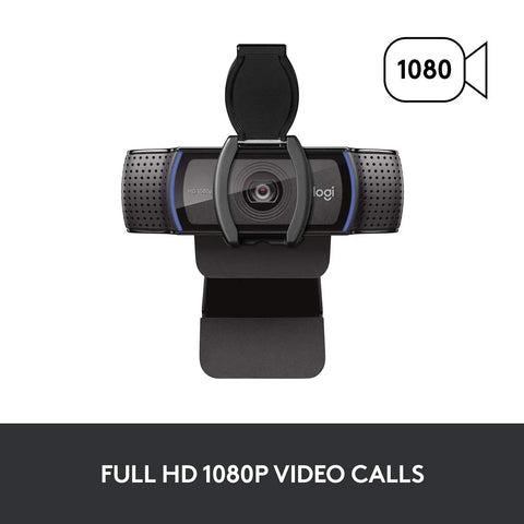 Straight Fire Top Tier HD Webcam Featuring Quick Release Privacy Shutters 1080P Full HD Auto Focus Stream Or Call Crystal Clear Stereo Mic Plug In Ready For PC Laptop with privacy cover open