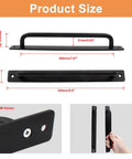 Bulletproof Barn Door Handle Pulls 9.6 Inch Matte Black Aluminum Alloy Sliding Door Hardware dimensions and details