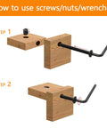 Diagram showing Crib And Furniture Hardware Replacement Kit With 30 Hex Socket Cap Screws And Barrel Nuts For Beds And Headboards installation.