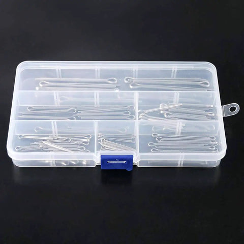 Pro Grade Cotter Pin Clip Fastener Kit With 110 Pieces In Six Sizes For Automotive And Small Engine Repair 304 Stainless Steel Pins In Durable Transparent Storage Box Rustark