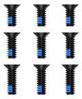 Red Dot Sight Screw Kit For RMR SRO Mounts Nine Piece Set With Size Six Thirty Two Screws Seven Millimeter Diameter Blue