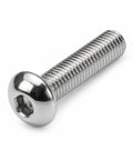 5/16-24 X 1 Button Head Socket Cap Screws Set, 25 Pro Grade Chrome Plated Steel Allen Bolts, Fine Thread UNF Internal Hex Drive