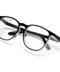 Anti Fog Safety Glasses For Men And Women With Blue Light Blocking Lenses Lightweight TR90 Half Frame Eyewear With Anti Glare Polycarbonate Lenses For Computer Work And Screen Time featuring a clear half-frame design.