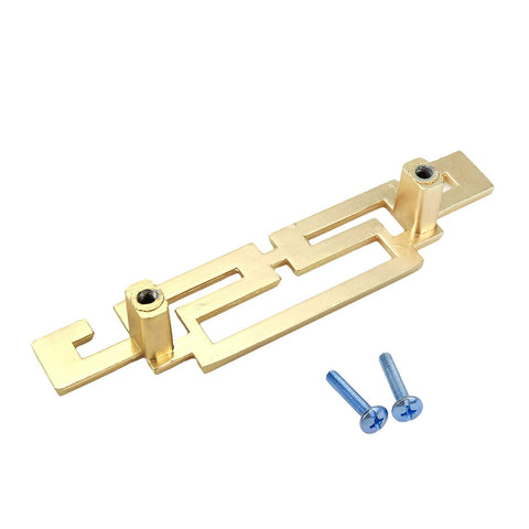 Gold Zinc Alloy Drawer Pulls 4.2 Inch Long Cabinet Handles With 64mm Center To Center Mounting Holes Pack Of 2 Screws Included