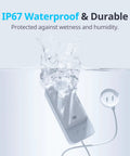 Smart WiFi Water Leak Detector With 100dB Adjustable Alarm Real Time App And Email Alerts IP67 Waterproof Sensor submerged in water