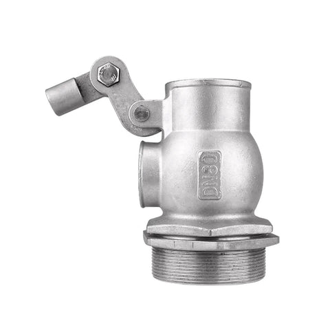 3 Inch Stainless Steel 304 Float Valve Ball For Water Tank, Tank Float Valve With Ball Valve Assembly, Heavy Duty Industrial Grade Float Valve For Chemical, Petroleum, Natural Gas, Metallurgy And Industrial Use, side view