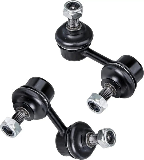 Hyundai Accent Front End Suspension Kit With Front Lower Ball Joints Sway Bar Links And Inner Outer Tie Rod Ends Boots Replacement For 2000 2005 Model Years, black metal links