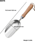 Beefy Capacity Garden Scoop Stainless Steel Soil Shovel with 3.6-inch blade and beech handle, ideal for gardening and farming.