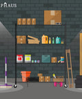 4 Tier Heavy Duty Wire Shelving Unit With Wheels And Leveling Feet, 60 Inch Wide Garage Storage Rack, Commercial Grade Steel Open Shelf, Adjustable Height, Mobile Utility Shelving For Shop, Basement, Or Pantry in garage with boxes and supplies