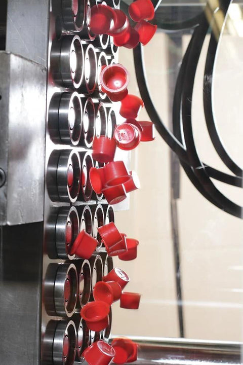 Caplugs T-4 T Series red plastic tapered caps and plugs, LD-PE, pack of 200