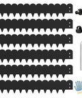 Heavy Duty Galvanized Steel Landscape Edging Kit 20 Foot With Scalloped Design, showing panels, screws, and gloves