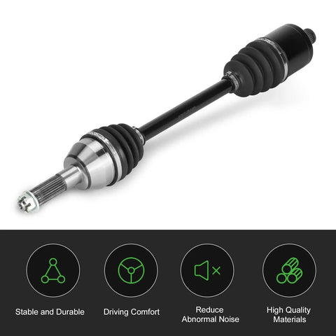 Rear CV Axle Assembly Direct Fit Replacement For Ranger 400 2010 2011 2012 2013 2014 Beefed Up For Ranger 500 EFI Crew 2011 2013, Ranger 800 EFI EPS Midsize 2013 2014, And Ranger EV 2010 2020 Half Shaft, black steel axle with boots