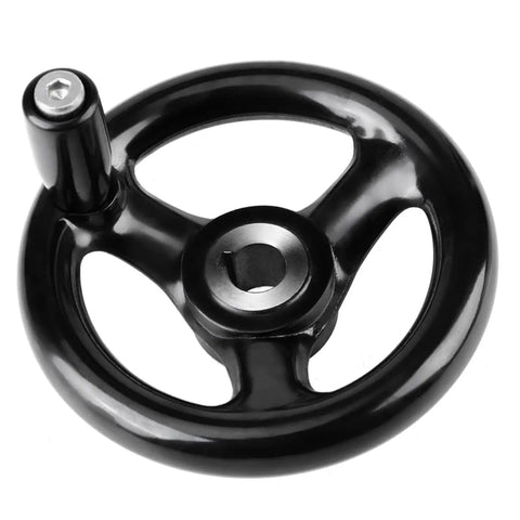 Heavy Duty 12mm 100mm Bakelite Hand Wheel 3 Spoke With Screw Hole For Removable Handle Replacement Part For Lathe Milling Machines