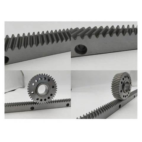 Sturdy Steel Straight Linear Spur Rack 1M 1Mod 500mm External Gear Rack With Toothed Teeth for CNC Systems, close-up angle