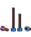 Burning Blue Stainless DIN912 Hex Socket Cap Head Screws Kit M3 To M10 SUS304 55mm lying and standing view