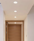 VOGHMOLD 6W Ultra Slim LED Downlight 5 inch, 6000K Recessed Ceiling Light, installed in modern hallway