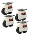 Heavy Duty Adjustable Swivel Casters 4 Pack 3 Inch Plate Wheels, thickened frame and 360 spin for easy mobility.