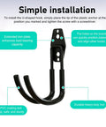 Badass Heavy Duty Steel Wall Mount For EV Charger And Cable Organizer With Secure Anti Slip Mount with dual U-shaped heavy-duty iron hooks.