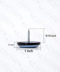Heavy Duty Teflon Furniture Slider, 1 inch diameter, nail-on base, measures 9/16 inch tall, ideal for gliding furniture smoothly.