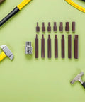 Dope 15-Piece Car Socket Set With H4 To H12 Alloy Mechanic Bits And 1/2 Inch Adapter For Your Garage Engine Work That Hits Tight Fits Without Mashing Fasteners Or Slipping Out, bits and adapter layout