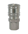 Premium Stainless Steel Air Hose Quick Coupler 1/4 Inch NPT Male Female 300 Psi Rating Heavy Duty Buna Nitrile Seal side view