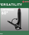 60 Degree Right Hand Golf Wedge Forged Full Face With CNC Milled Spin Gap Sand Lob Wedge For Men side profile