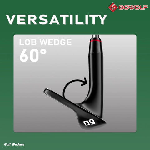 60 Degree Right Hand Golf Wedge Forged Full Face With CNC Milled Spin Gap Sand Lob Wedge For Men side profile