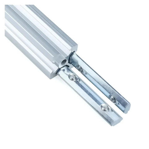 Four Piece V Slot T Slot 180 Degree Inline Connectors For Aluminum Profiles 2020 3030 4040 4545 Inside Joint Fittings Strip shown with profile