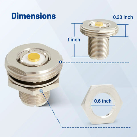 NMO To UHF SO239 Connector Adapter for VHF UHF Ham Radio Mobile Antenna Mount with Cover PL259, showing dimensions and parts.