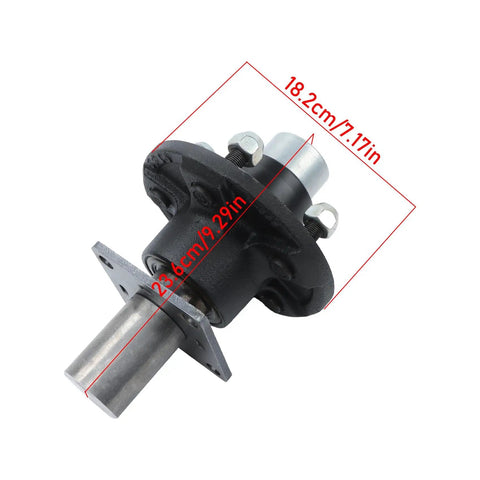 Two Pack Preassembled Trailer Hub Kit With 84 Flange Spindle 5 On 4.5 Inch Bolt Pattern Pre Lubricated And Ready To Roll, hub dimensions view
