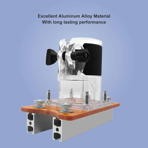 Heavy Duty Aluminum Alloy Palm Router Base Engineered For 65MM Trimmers displaying clear router sub base with sturdy aluminum mounting.