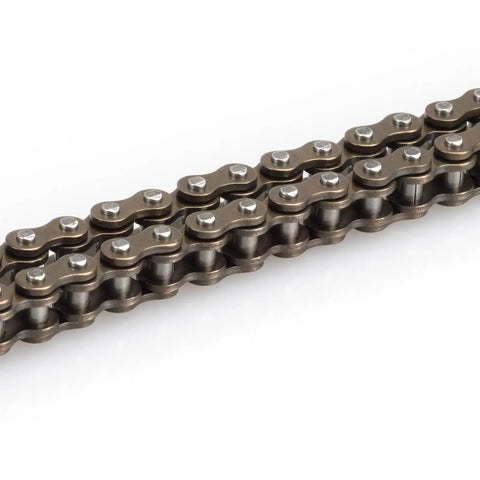 Close view of heavy-duty cam timing chain from Beefed Up Cam Timing Chain And Tensioner With Gasket Compatible With Timberwolf 250 YFB250 MOTO4 250 YFM250 BearTrack Big Bear Bruin 250 YFM250 And TW200 YFM200 Quad ATVs.