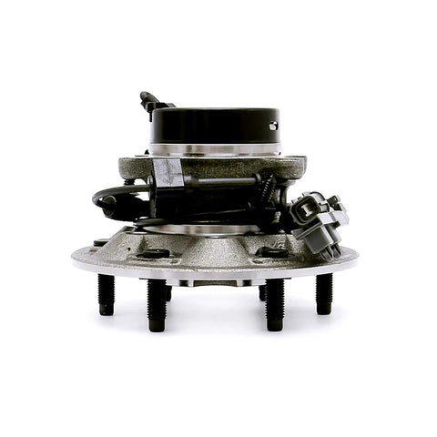 Front view of Front Left Wheel Bearing Hub Assembly Fits 2004 To 2008 GMC Canyon And 2006 To 2008 Chevy Colorado 2WD Z71 Off Road Chassis With ABS 6 Lug