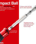 Rechargeable Cordless Screwdriver High Speed Two Way Power And Manual Drive with 1/4 inch hex bit, detailed view