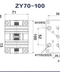 Badass High Precision Self Centering CNC Vise Four Turn Table Fixture With 0.03Mm Accuracy detailed dimensions schematic.