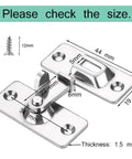 Diagram of Mini 90 Degree Door Latch Lock For Sliding Doors Screen Doors And Pocket Doors Made From 304 Stainless Steel with dimensions