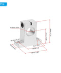 Two Pack Aluminum Linear Motion Rod Rail Clamp Guide Support For 16mm Diameter Shaft SK16, Heavy Duty Mounting Brackets For CNC DIY 3D Printer Setup, Compact 48x16x44mm Size, 2 pcs aluminum clamp support with 16mm bore and 5.5mm mount holes