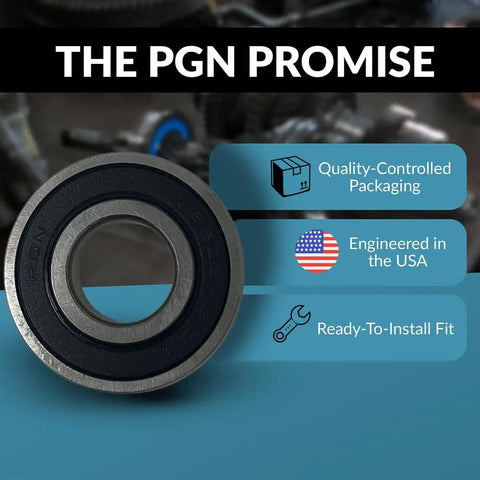 The PGN Promise with Four Pack 6203-2RS Bearings With Rubber Seals Lubricated Chrome Steel 17x40x12mm