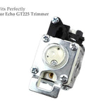 Echo SRM 225 Carburetor Replacement Tune Up Kit With Air Filter And Fuel Line RB K93, close-up view of carburetor for GT225 trimmer.