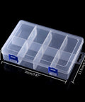 Portable Tool Box Organizer For Small Parts, Durable Plastic Storage Box With Detachable Partitions, Stackable Hardware Storage Boxes, Compact Carry Case For Home Garage, DIY Projects And Workshop Organization, 20x13.5x4.7 cm transparent 8-grid box