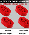 Heavy Duty Carotupy Exhaust Hanger Removal Pliers Plus Two Red Rubber Mounts Cut Rusty Clips Fast With Comfortable Grip For Any Auto Repair Shop Or DIY Mechanic, four EPDM rubber mounts