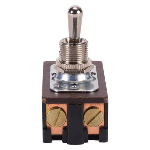 Beefy Maintained Contact DPST Toggle Switch With Brass And Nickel Actuator For Off On Control Heavy Duty 20A At 125 Volt AC And 10A