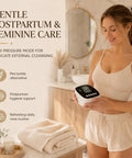 Woman holding Electric Enema Kit With Dual Nozzles And 100 Level Pressure Control Coffee Enema And Colon Cleansing System