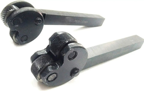Pivot Head Knurling Tool Set With Half Inch Square Shank Two Piece Kit Featuring 1.0 Mm And 1.5 Mm Knurl Pitches For Lathe Pro Grade Grippy