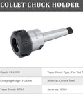 3-26Mm Morse Taper Collet Chuck Holder Carbon Steel High Precision for milling machines, ER40UM chuck, taper shank MTA3