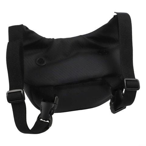 Cool Motorcycle Handlebar Bag With 2 Liters Storage And Phone Window For MTB E-bike Waterproof Tool Kit Rides Daily Commutes Black, black nylon straps