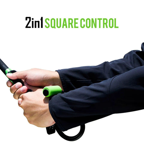 Pro Grade Golf Swing Mechanics Tool And Analyzer for grip control with pressure feedback in use.