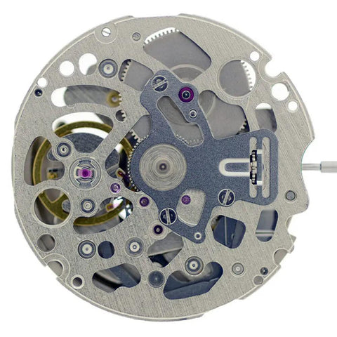 Skeleton Dial Automatic Mechanical Watch Movement With 3 Hands For NH70 NH70A showcasing internal gear train details