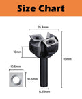 CNC Spoilboard Surfacing Router Bit With One Quarter Inch Shank And One Inch Cutting Diameter Four Flute Insert Carbide Wood Planer size chart